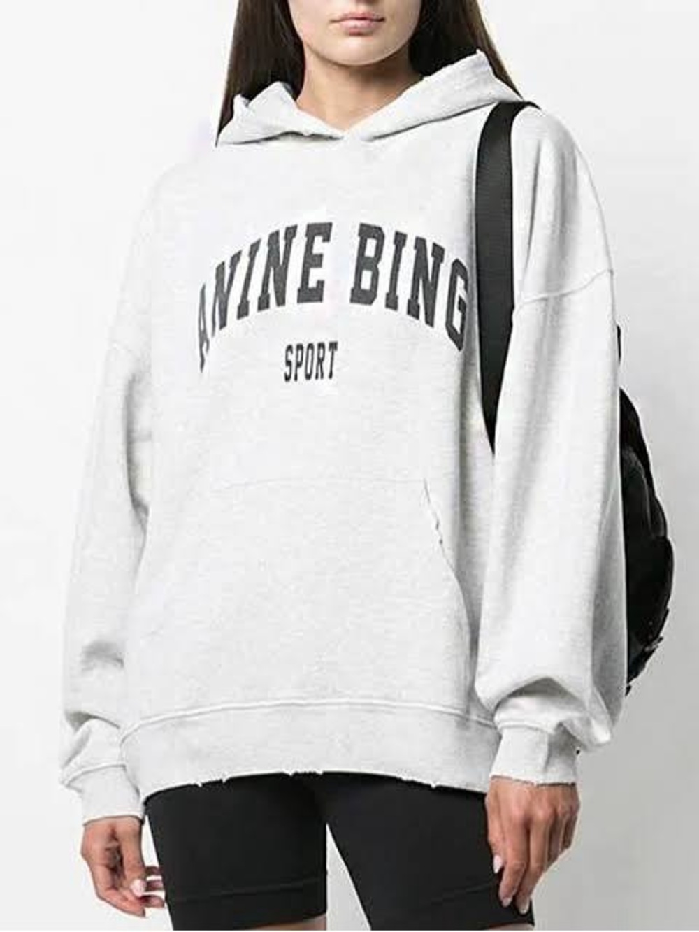 Anine Bing Harvey Logo Hoodie in Grey